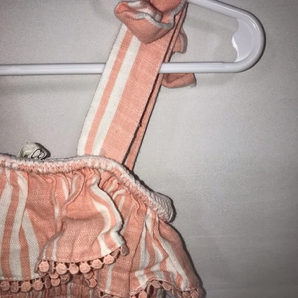 Jessica Simpson Coral Pink Striped Dress
